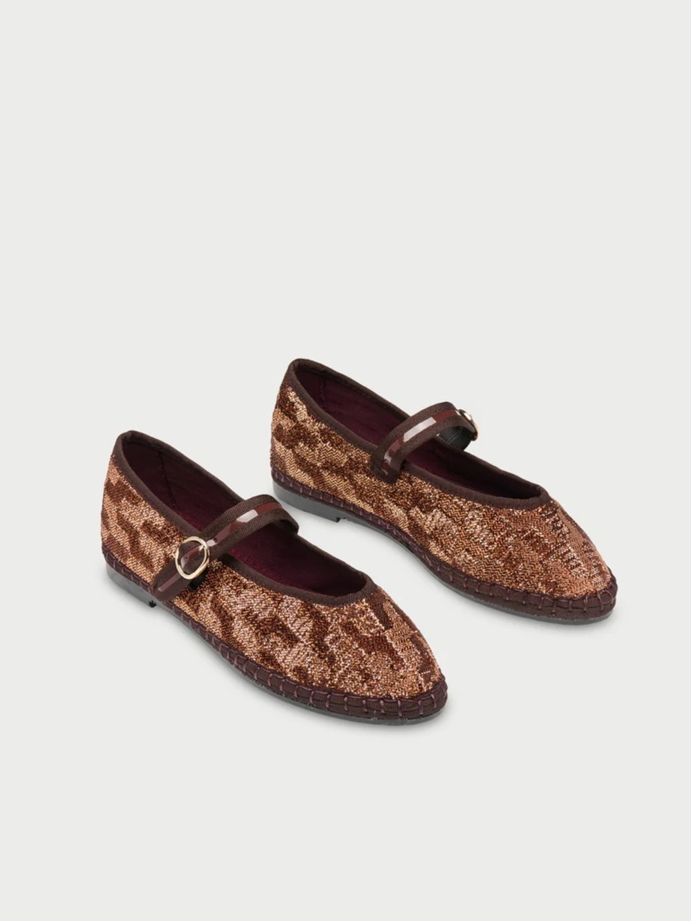 Flabelus Pierre Isabelle Metallic Copper Mary Jane Flats Eu 39 Nib Handmade Spai — image 2 of 8